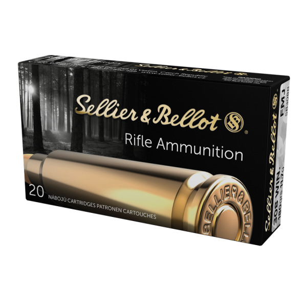 SELLIER & BELLOT AMMO 308 WINCHESTER 180gr FMJ 20/bx 25/cs