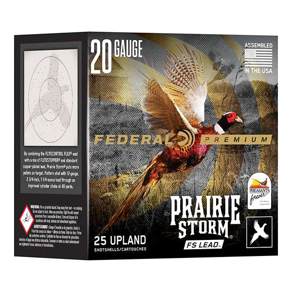 FEDERAL AMMO 20ga 2-3/4" 1oz #4 MAX FS LEAD 25/bx 10cs