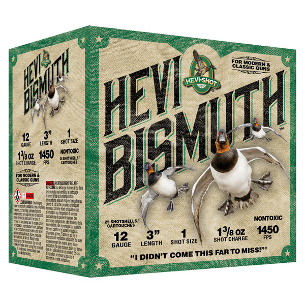 HEVI-SHOT 12ga BISMUTH 3in 1-3/8oz #1 25/bx 10/c