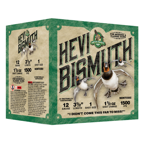 HEVI-SHOT 12ga BISMUTH 3.5in 1-1/2oz 1 25/b 10/c