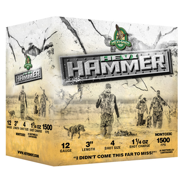 HEVI-SHOT 12ga HAMMER 3in 1-1/4oz 4 25/bx 10/cs