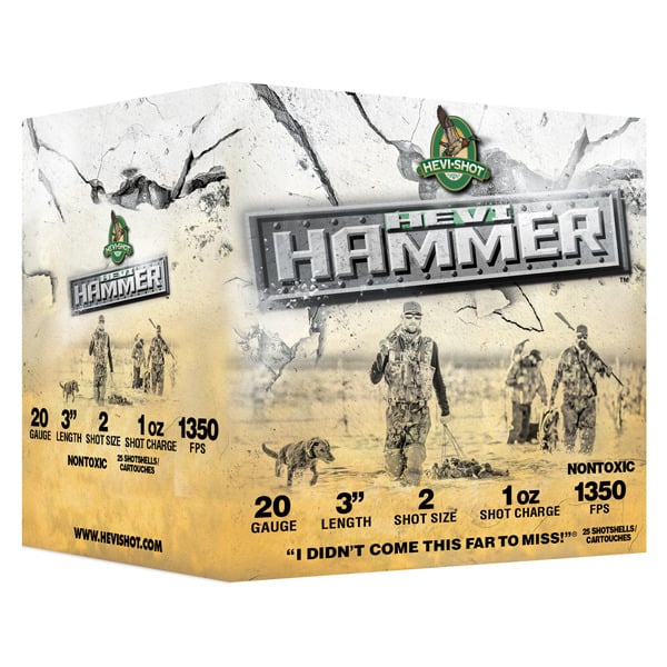 HEVI-SHOT 20ga HAMMER 3in 1oz 2 25/bx 10/cs