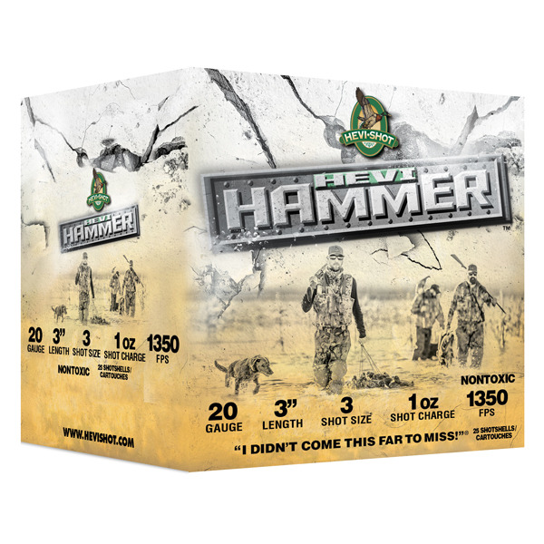 HEVI-SHOT 20ga HAMMER 3in 1oz 3 25/bx 10/cs
