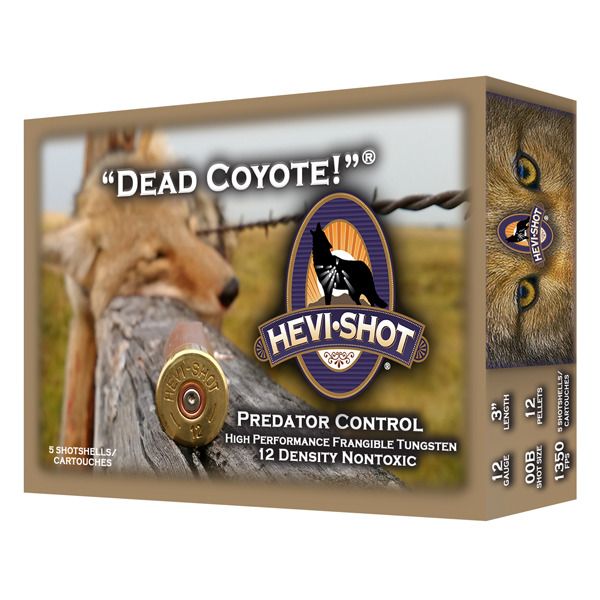 HEVISHOT 12ga DEAD COYOTE 3in 00B 1-3/8oz 5/bx 20/c
