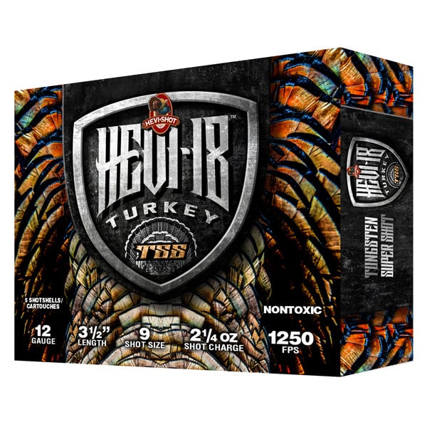 HEVI-SHOT 12ga TSS TURKEY 3.5" 2-1/4oz #9 5/bx 10/c
