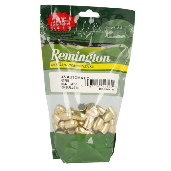 REMINGTON BULLETS 45ACP .451 230gr FMJ 100/bag