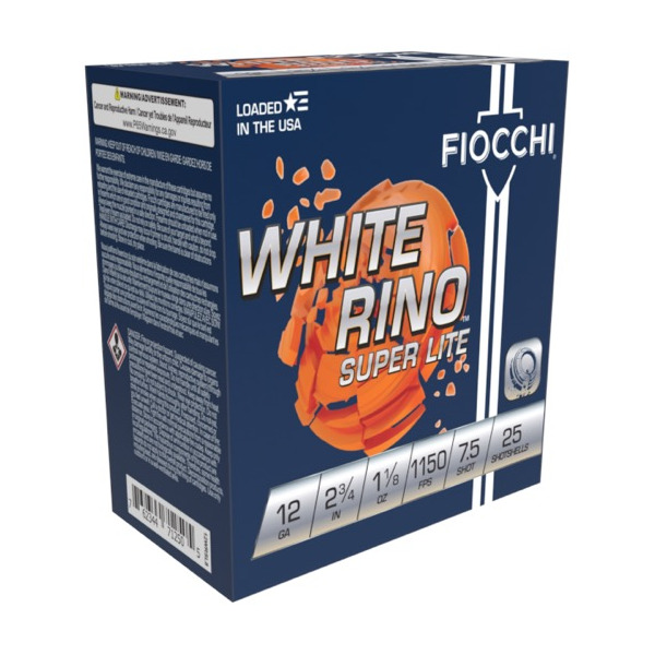 FIOCCHI AMMO 12ga HDCP 1-1/8oz 1150fps #7.5 2-3/4 250/cs