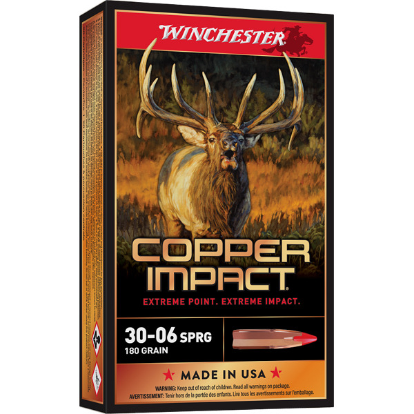 WINCHESTER AMMO 30-06 SPRG 180gr COPPER IMPACT LF 20b 10c