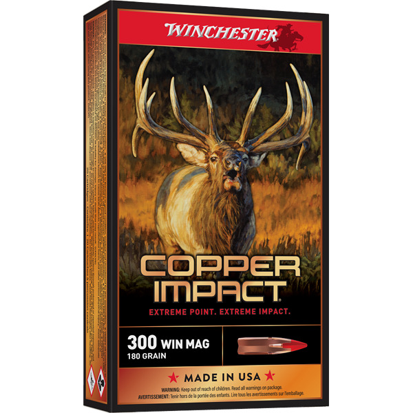 WINCHESTER AMMO 300 WINCHESTER MAG 180g COPPER IMPACT LF 20b 10c