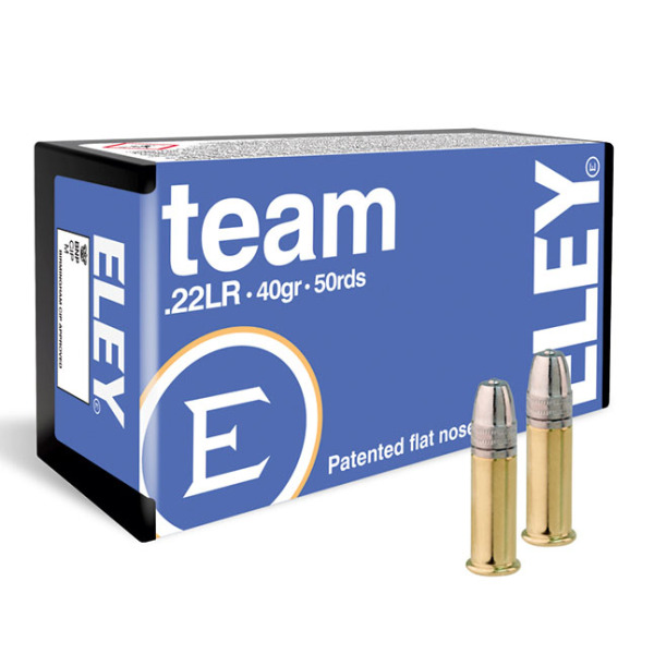 ELEY AMMO 22LR 40gr LDFN TEAM 1085fps 50/b 100/c