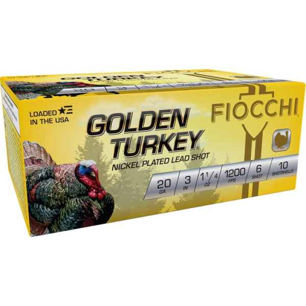 FIOCCHI AMMO 20ga 3" TURKEY MAXd 1-1/4oz #6 10/b 10/c