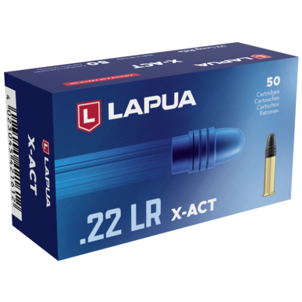 LAPUA AMMO 22LR 40gr LRN X-ACT 50/bx 100/cs