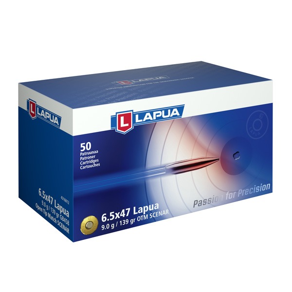 LAPUA AMMO 6.5x47 LAPUA 139gr HPBT SCENAR 50b 12c