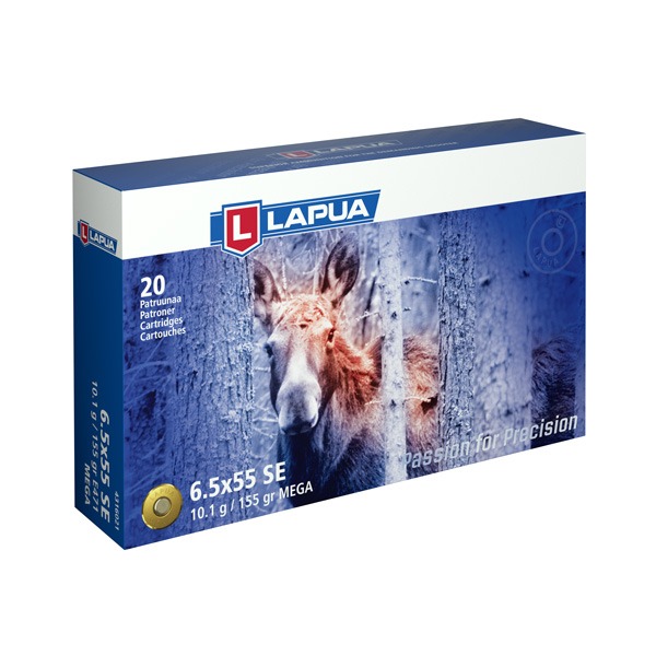 LAPUA AMMO 6.5x55 155gr SP MEGA 20/bx 30/cs