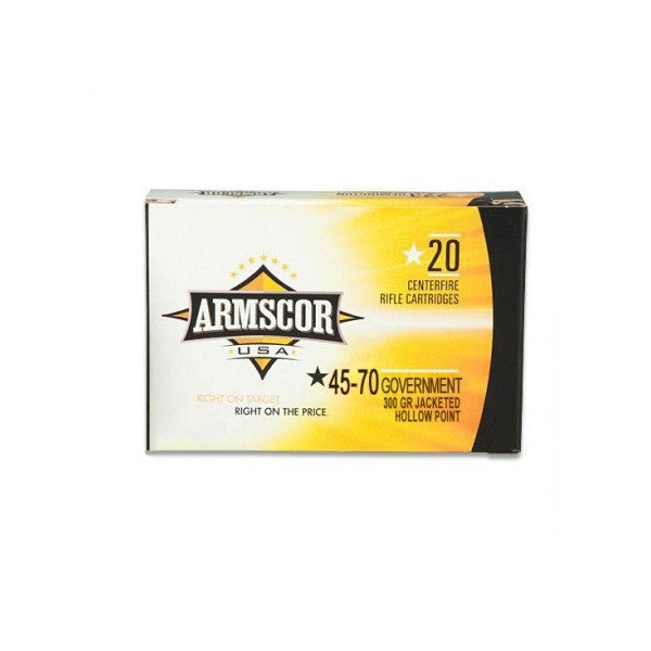 ARMSCOR AMMO 45-70 GOVT 300gr JHP-TC 20/bx 10/cs