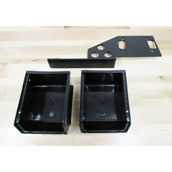 InLine Fab Sidebin System for RCBS Rockchucker RC 1 / 2 / 3 / Supreme / Turret / Pro2000 (7/8" holes) w/ Black Bins