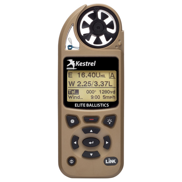 Kestrel 5700 Elite Weather Meter with Applied Ballistics and LiNK, Desert Tan