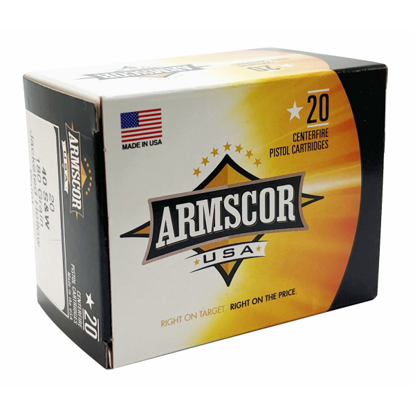 ARMSCOR AMMO 40 S&W 180gr JHP 20/bx 25/cs