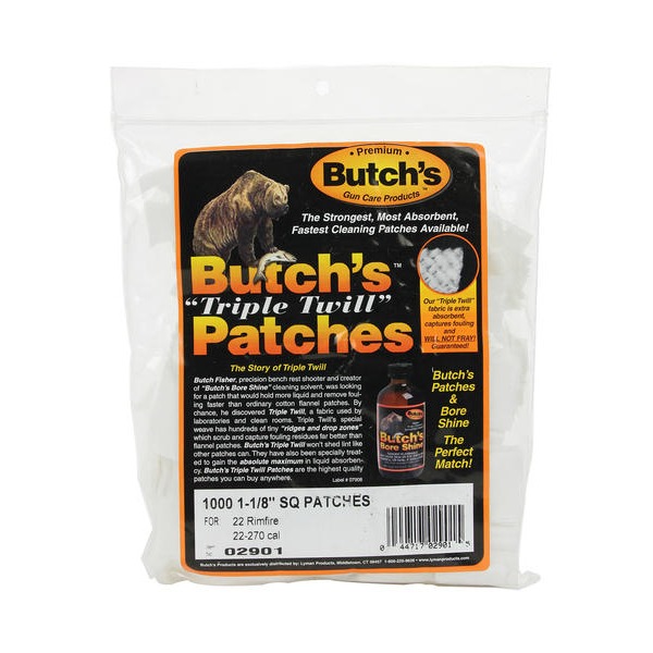 BUTCH'S TWILL PATCH 22c- 270c 1-1/8" SQR 1000/BAG