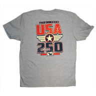 GRAF & SONS T-SHIRT GRAY U.S.A. 250yrs X-LARGE