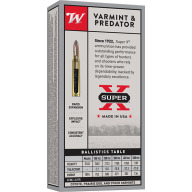 WINCHESTER AMMO 222 REMINGTON SUPER-X 50gr PSP 20/bx 10/cs