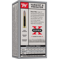 WINCHESTER AMMO 22 HORNET SUPR-X 45gr JSP 50/bx 10/cs