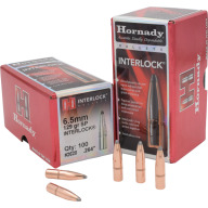 HORNADY 6.5MM (.264) 129gr IL BULLET INTERLOCK SP 100bx