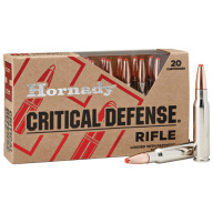 HORNADY AMMO 308 WINCHESTER 155gr FTX CRITICL-DEF 20bx 10cs