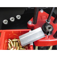 InLine Fab Case Ejector System for LEE Classic Turret press (Rev Rotation) w/ Red Bins