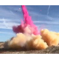Sonic Boom Exploding Rifle Target Gender Reveal Kit Girl