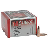 HORNADY 30c (.308) 190gr BULLET SUB-X 100/BX