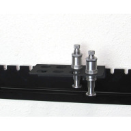 InLine Fab Rack for Hornady Powder Metering Inserts & MEC Powder Bushings - Black Powder Coated
