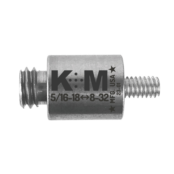 K&M 8-32 ADAPTER FOR CASE MOUTH CHAMF TOOLS 5/16-18