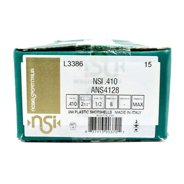 NOBEL NSI 410br 2-1/2" 1/2oz #8 1200fps 250/cs