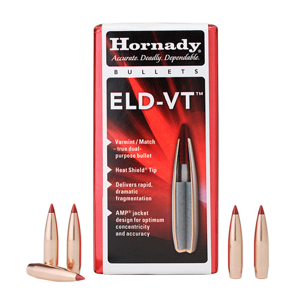 HORNADY 6MM (.243) 80gr BULLET ELD-VT 100/BX
