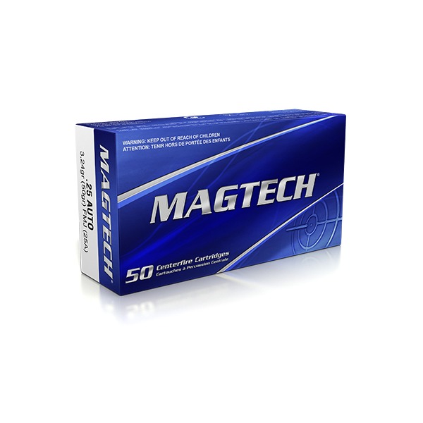 MAGTECH AMMO 25 ACP 50gr FMJ 50/bx 20/cs