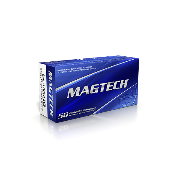 MAGTECH AMMO 9MM 147gr FMJ-FN SUBSONIC 50/b 20/c