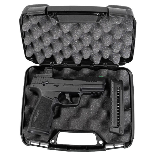 MTM PISTOL CASE REVOLVER/ AUTO/4" BBL/BLACK 12/CS