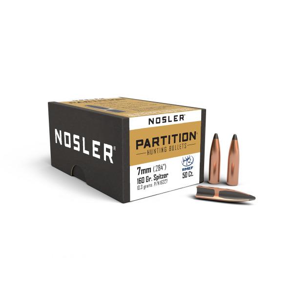 NOSLER 7MM(.284) 160gr Sptzr BULLET Partition 50/bx