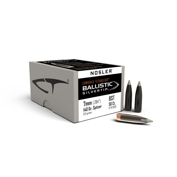 NOSLER 7MM(.284) 140gr Sptzr BULLET BallSilverTip 50/b