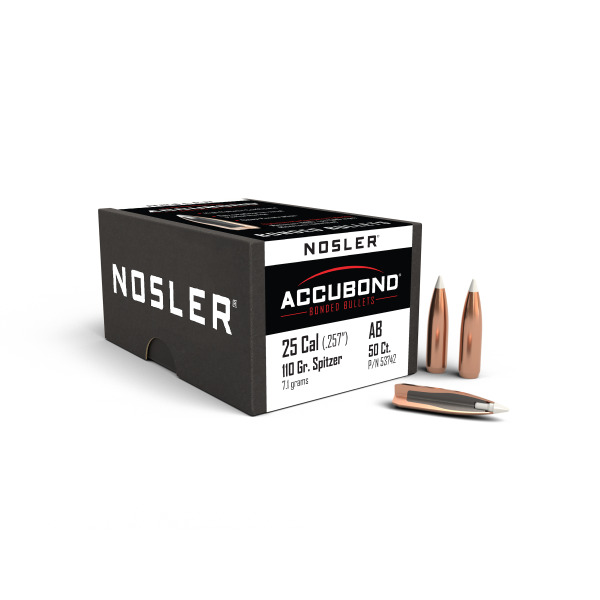 NOSLER 25(.257) 110gr Spitzr BULLET AccuBond 50/bx