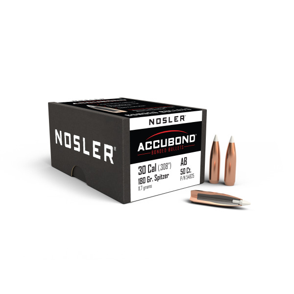 NOSLER 30(.308) 180gr Spitzr BULLET AccuBond 50/bx