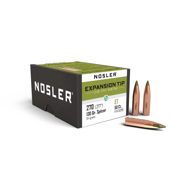 NOSLER 270(.277) 130gr E-TIP BULLET LEAD-FREE 50/bx