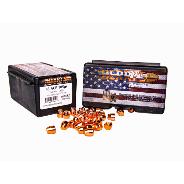 BERRY 45 (.452) 185gr BULLET HBRN 500/BX