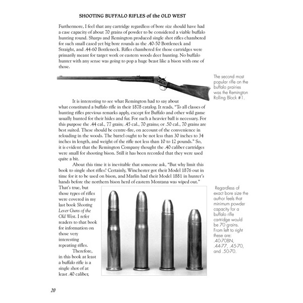 SHOOTING BUFFALO RIFLES OF THE OLD WEST