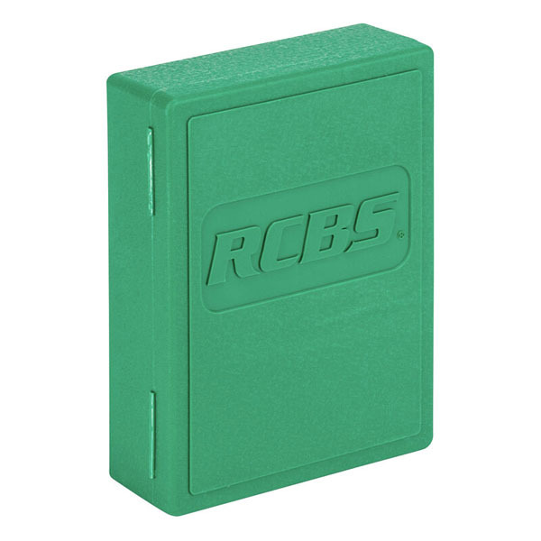 RCBS DIE STORAGE BOX GREEN, HOLDS 1-3 DIES