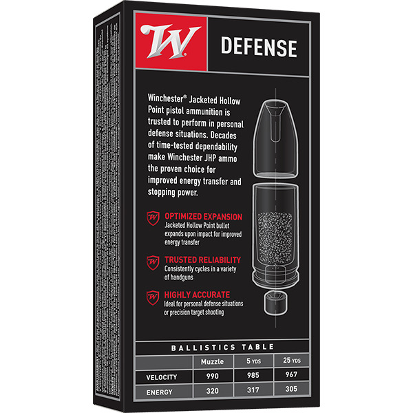 WINCHESTER AMMO 9MM LUGER USA 147gr JHP 50/bx 10/cs