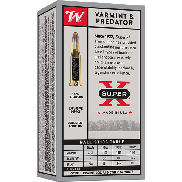 WINCHESTER AMMO 218 BEE SUPR-X 46gr JHP 50/bx 10/cs