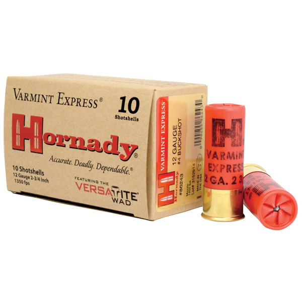 HORNADY AMMO 12ga 2.75" #4 VX BUCKSHOT 10/BX 10/CS