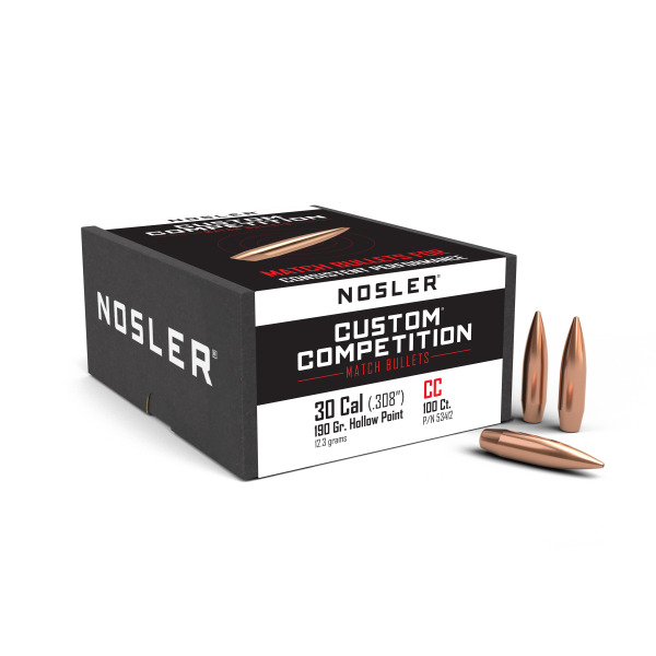 NOSLER 30 (.308) 190gr HPBT BULLET CUSTOM 100/bx